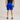 back view of man wearing Soffe Polyester Mini Mesh Shorts royal blue color