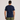 back view of man wearing soffe Unisex Ringspun Cotton Military Tee  navy blue