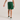 back view of boy wearing soffe Youth Nylon Mini Mesh Short in dark green