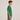 side view of boy wearing soffe Youth Midweight Cotton Tee in kelly green