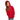 front view of girl wearing Juvenile Classic Hooded Sweatshirt red color