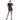 front view of woman wearing Soffe Dri® Unisex Running Short blue color